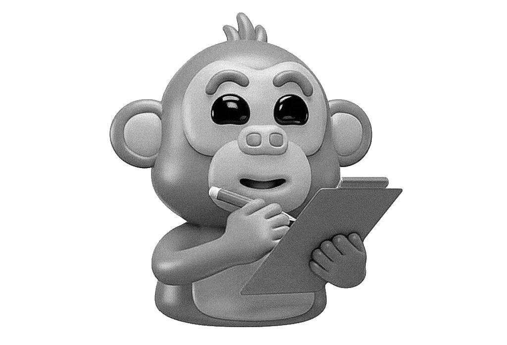 Macaco anotando