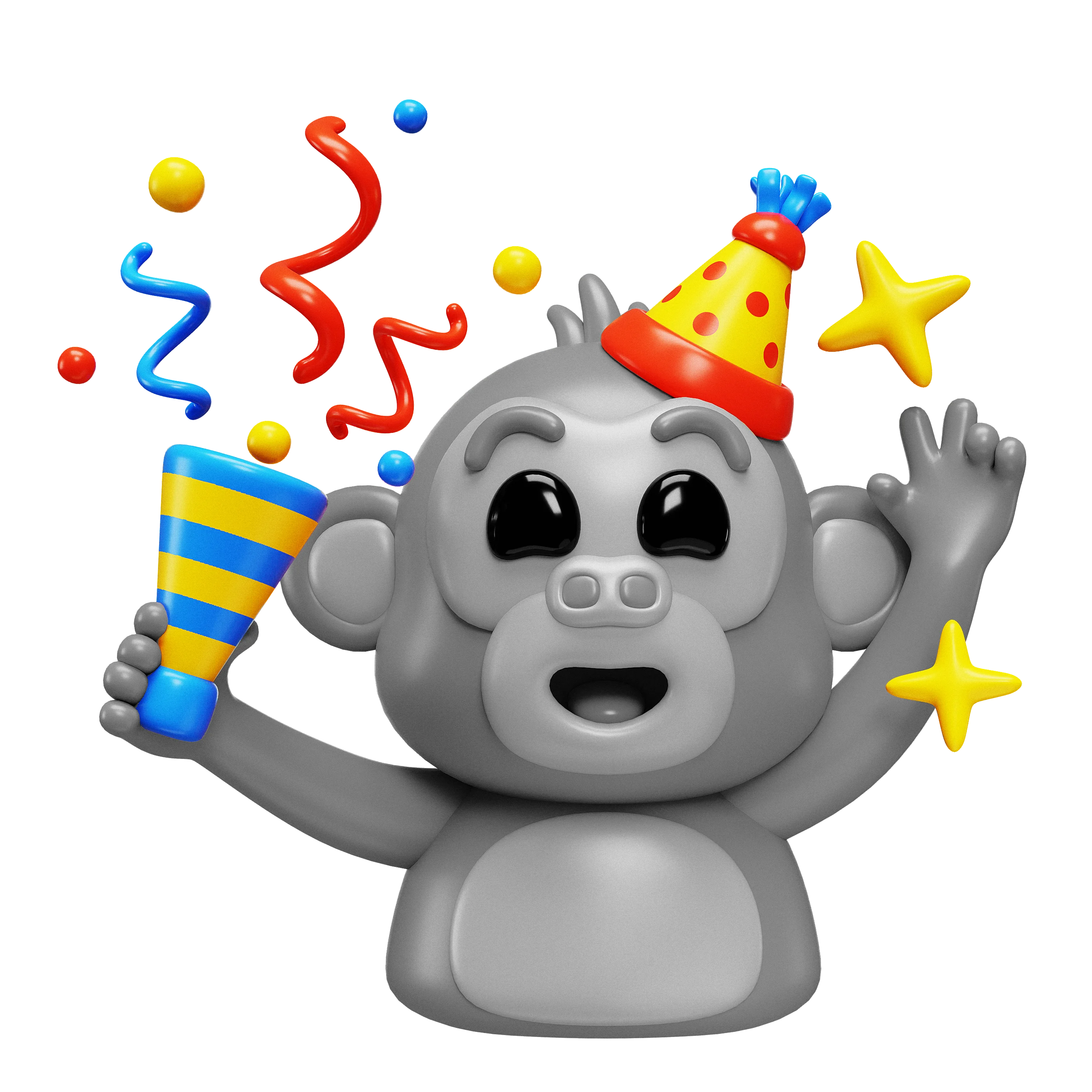 Mascote Mono em festa
