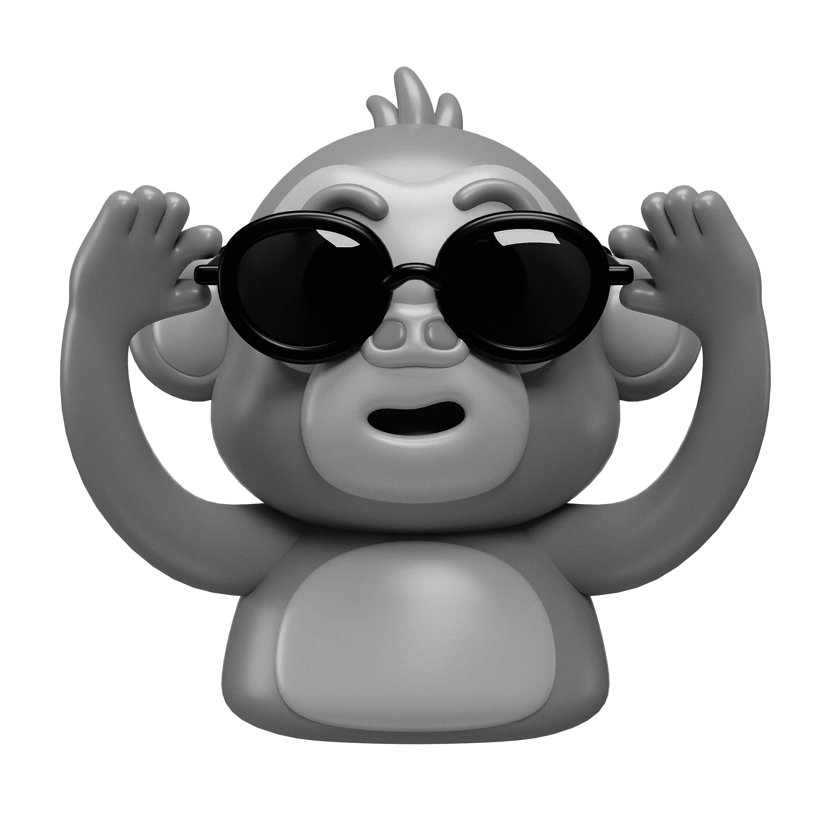 Macaco com óculos de sol